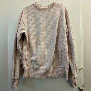 Champion + HVN for Urban Outfitters Gingham Loungewear Sweatshirt sz M
